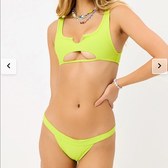 Frankie's Bikinis Other - Frankies Bikinis SET. Cole Ribbed Top & Cole Ribbed Cheeky Bottom in ‘slime’
